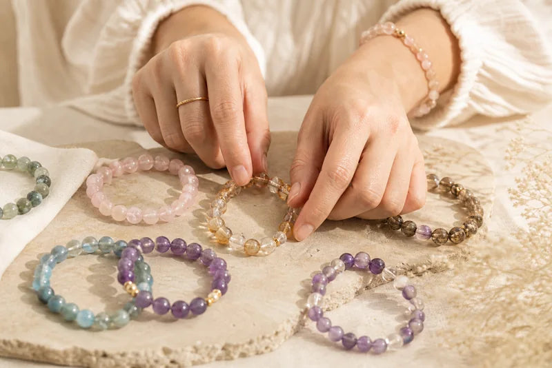 QZENI crystal bracelet studio and natural stone jewelry story