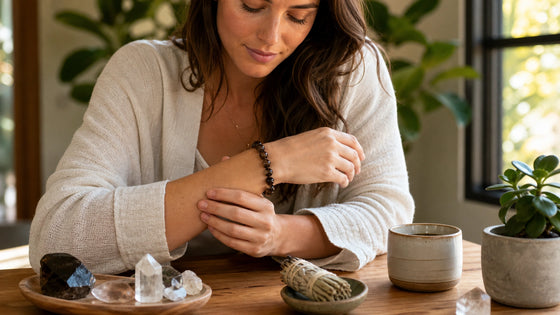Smoky Quartz Obsidian Bracelet Gift Guide