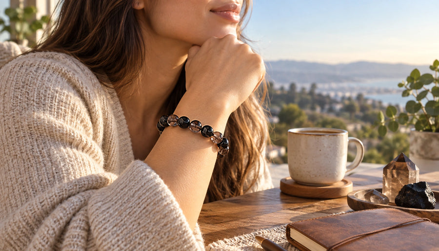 Why Wear Smoky Quartz Obsidian Bracelet? - QZENI crystal bracelet guide