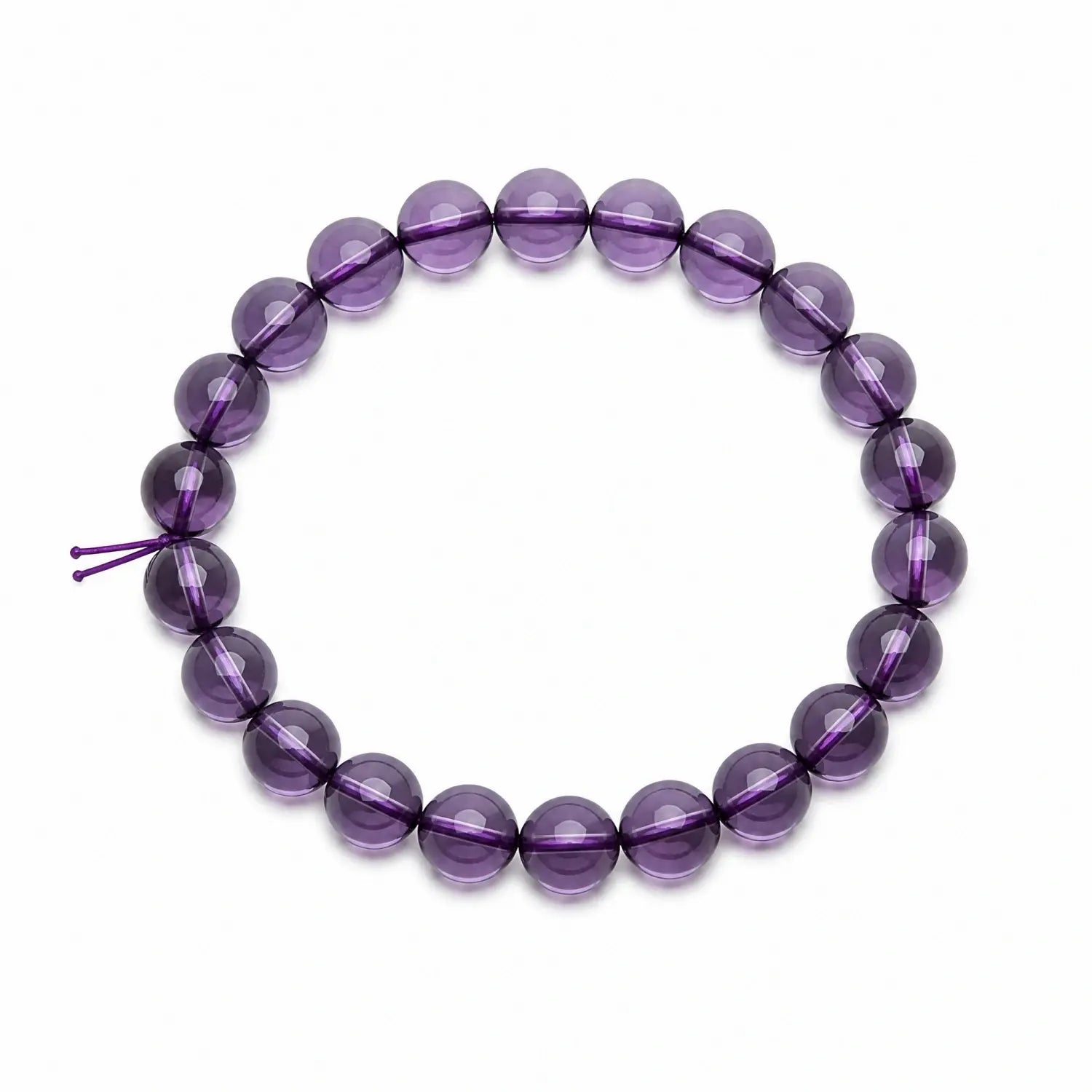 8mm Natural Amethyst Bracelet - amethyst calming aesthetic bracelet main image