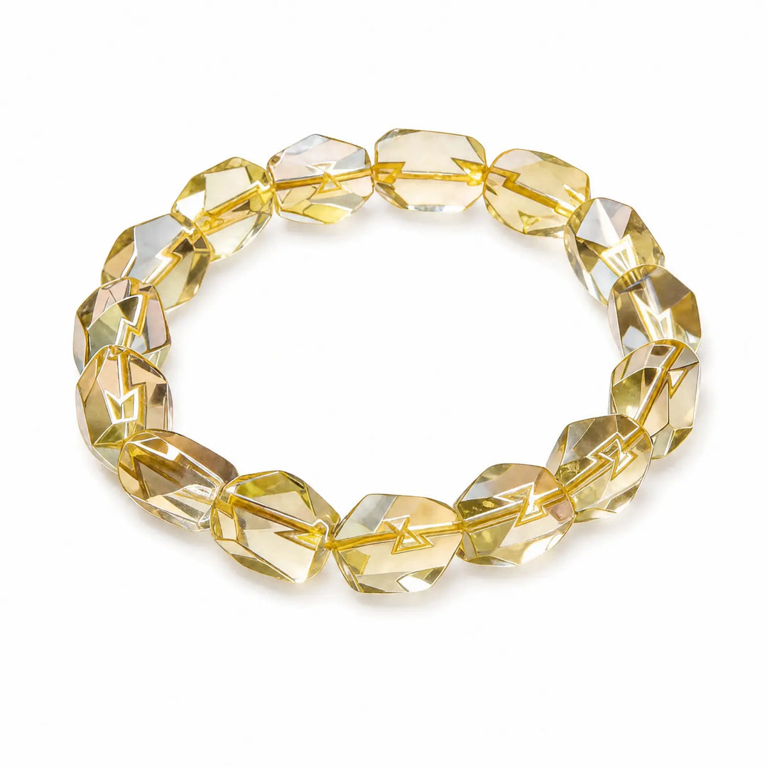 12mm Citrine Bracelet - 01 citrine golden crystal style bracelet main image