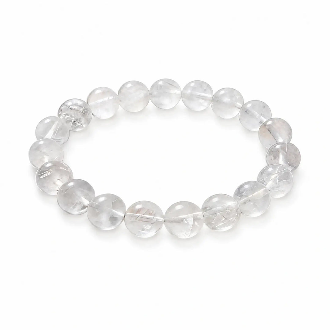 10mm Clear Quartz Bracelet - 01 clear quartz clarity style bracelet main image