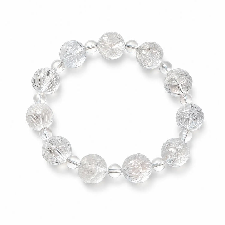 13mm Natural Clear Quartz Bracelet - clear quartz clarity style bracelet main image