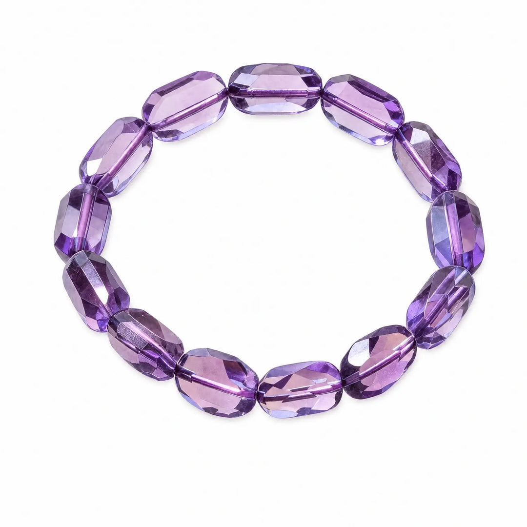 10mm Natural Amethyst Bracelet - lavender amethyst calming aesthetic bracelet main image