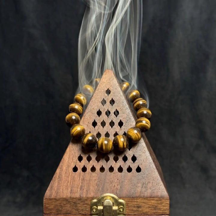 Tiger Eye Bracelet - 02 tiger eye cleansing ritual smudge hover image