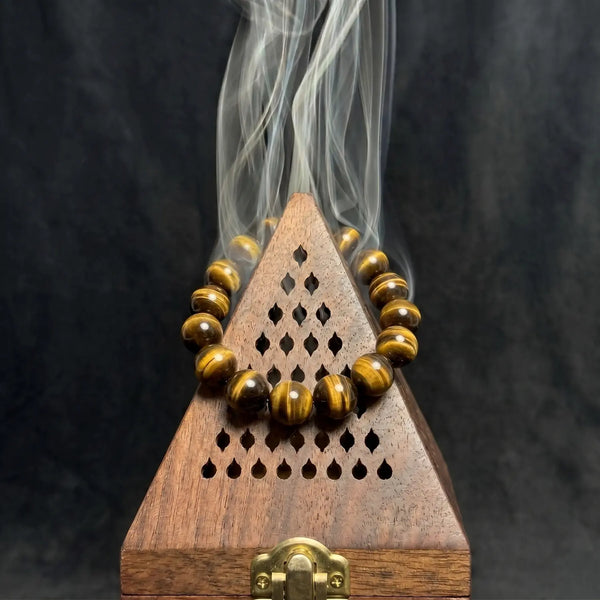 Tiger Eye Bracelet - 02 tiger eye cleansing ritual smudge hover image