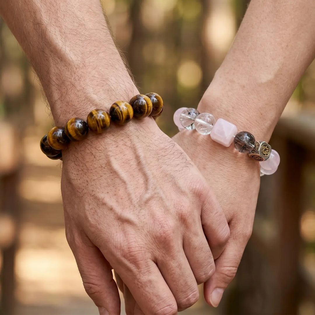 Tiger Eye Bracelet - 03 tiger eye spiritual connection couples gift