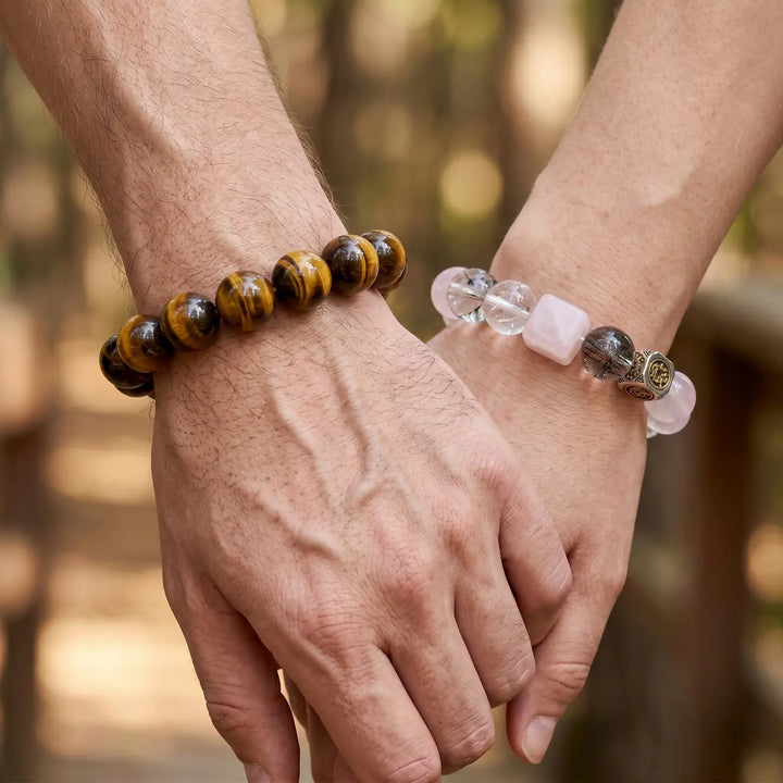 Tiger Eye Bracelet - 03 tiger eye spiritual connection couples gift