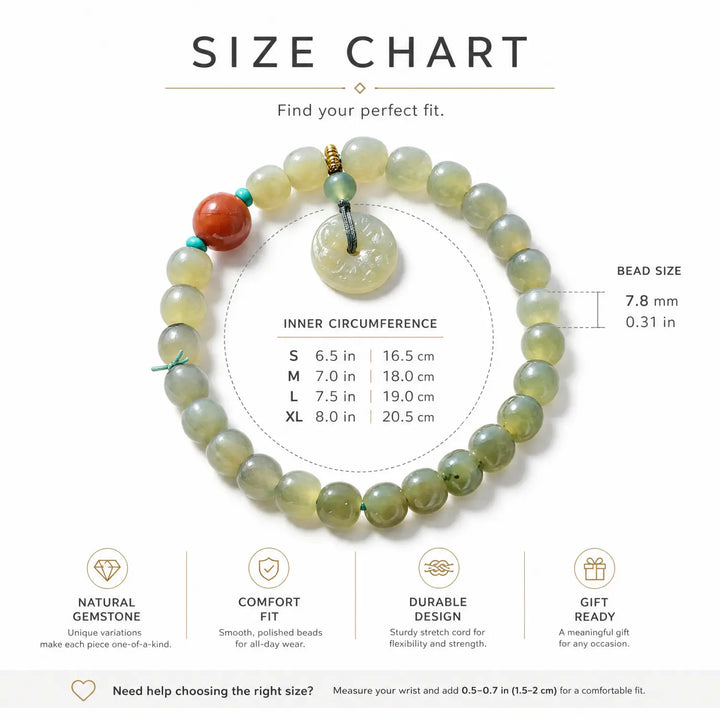 8mm Jade Bracelet - 05 jade bracelet size chart wrist guide