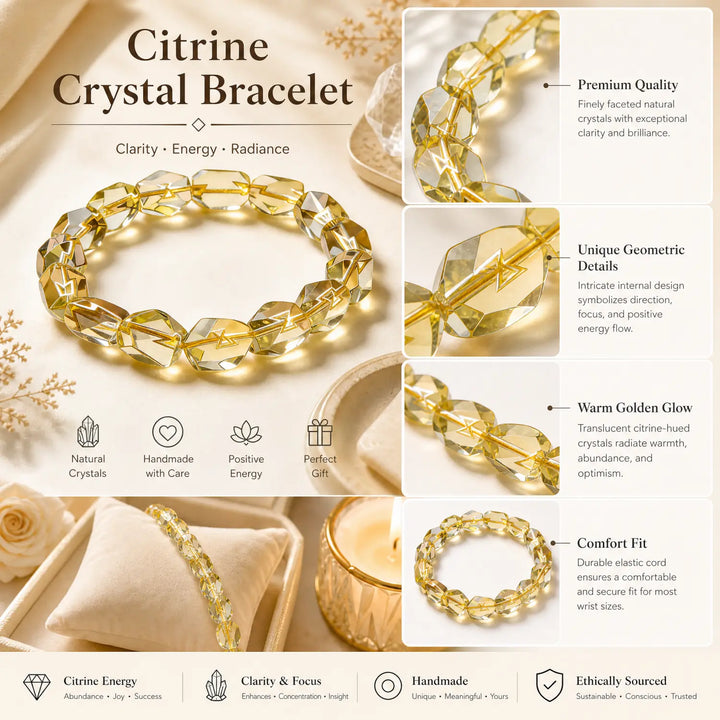 12mm Citrine Bracelet - 06 citrine jewelry gift ready box details