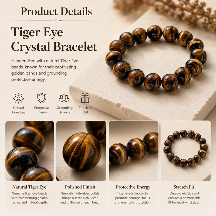Tiger Eye Bracelet - 06 tiger eye jewelry gift ready box details