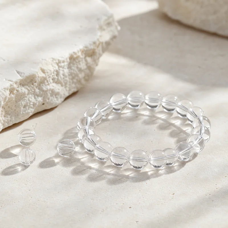 Clear Quartz crystal bracelet beads